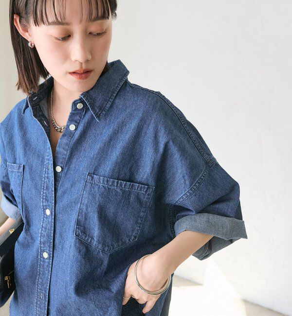  「予約【RIMH（リムエイチ）】ポンチョデニムシャツ」|シャツ・ブラウス|