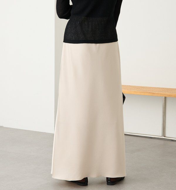  「予約【ストレスフリーな履き心地】バイアスサテンナロースカート」|スカート|