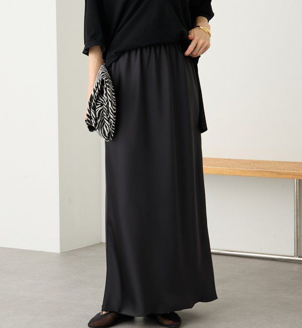 「予約【ストレスフリーな履き心地】バイアスサテンナロースカート」|スカート|