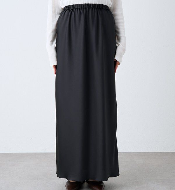  「予約【ストレスフリーな履き心地】バイアスサテンナロースカート」|スカート|