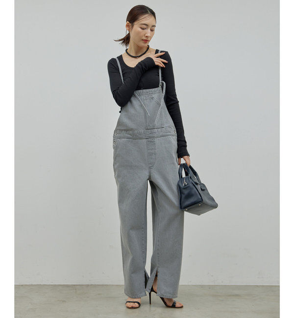  「【サイズ展開あり/長さ調整可能】デニムサロペット」|チノ|