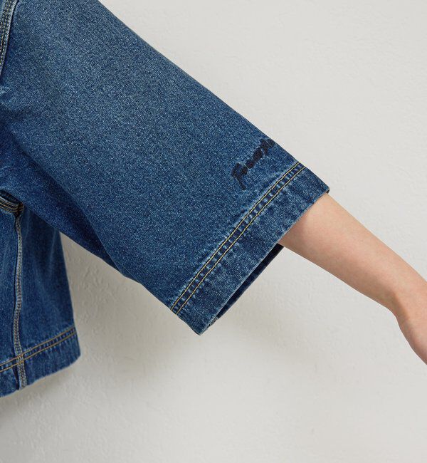  「【PEAS】【セットアップ対応】デニムハーフスリーブシャツ」|シャツ・ブラウス|