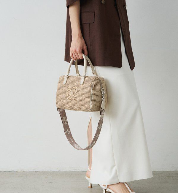  「ナイロンラフィアミニボストンバッグ」|ボストンバッグ|