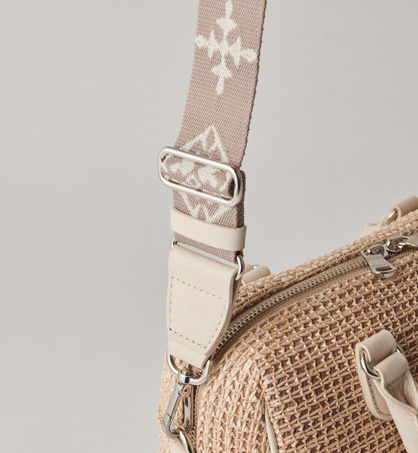  「ナイロンラフィアミニボストンバッグ」|ボストンバッグ|