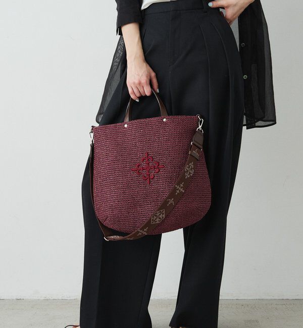  「《WEB限定》スリム2WAYトートバッグ <ナイロンラフィア>」|トートバッグ|