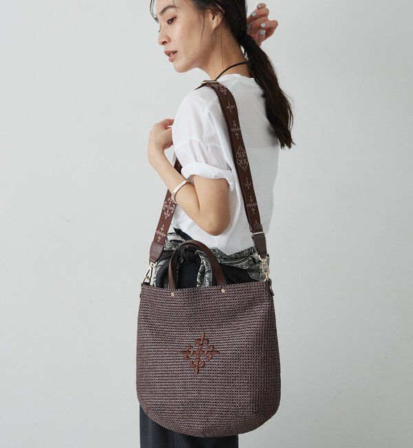  「《WEB限定》スリム2WAYトートバッグ <ナイロンラフィア>」|トートバッグ|