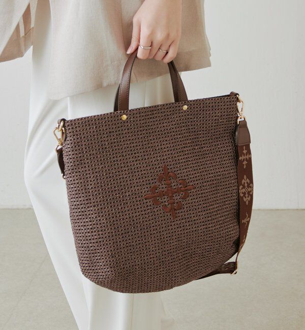  「《WEB限定》スリム2WAYトートバッグ <ナイロンラフィア>」|トートバッグ|