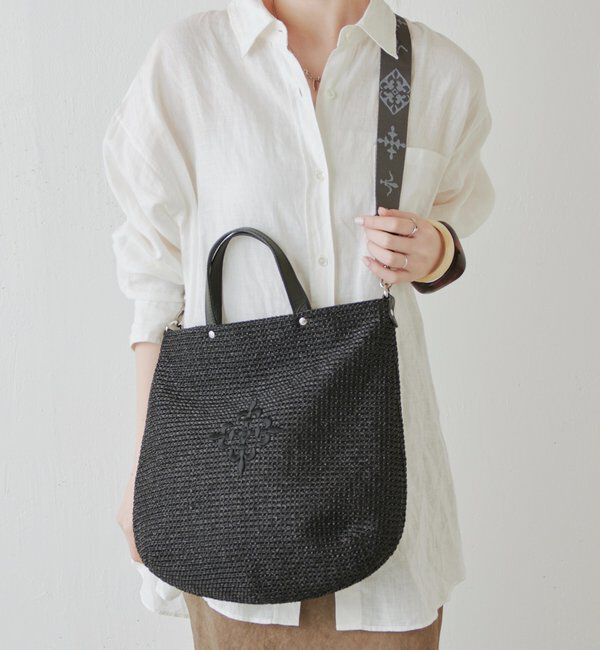  「《WEB限定》スリム2WAYトートバッグ <ナイロンラフィア>」|トートバッグ|