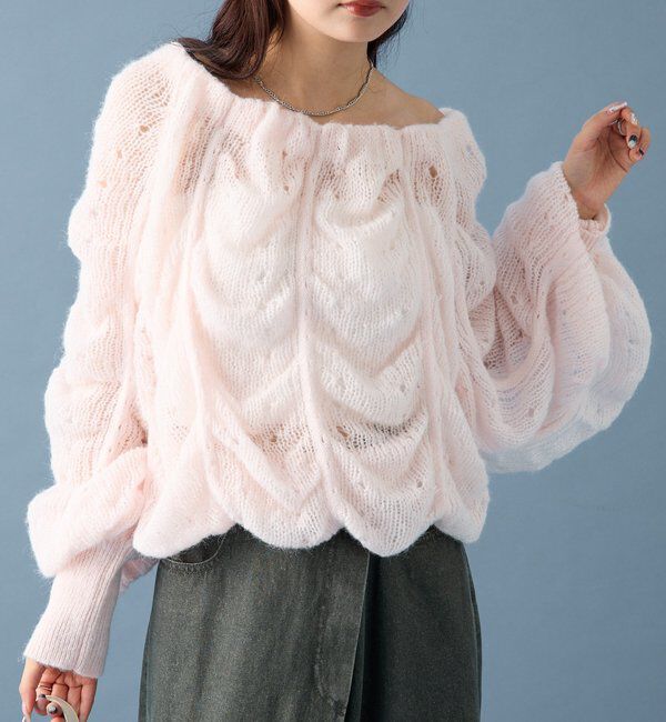  「ウェーブシアーホイップニット」|ニット・セーター|