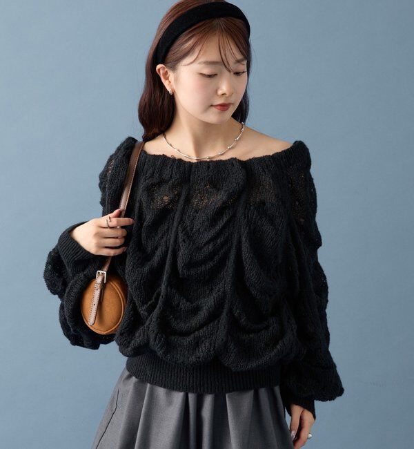  「ウェーブシアーホイップニット」|ニット・セーター|