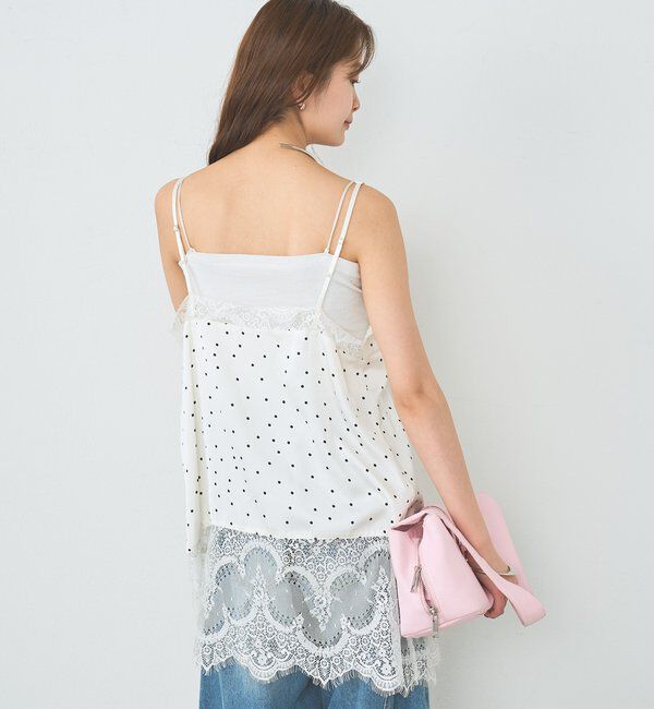 「レースサテンキャミソール」|シャツ・ブラウス|