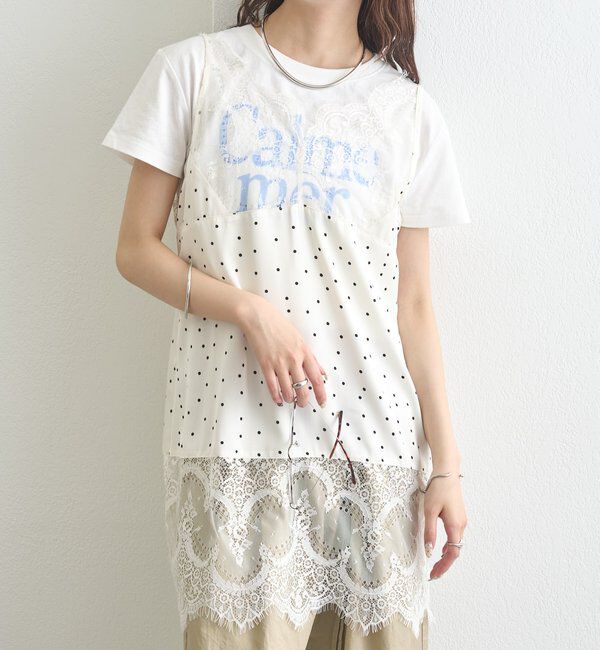  「レースサテンキャミソール」|シャツ・ブラウス|