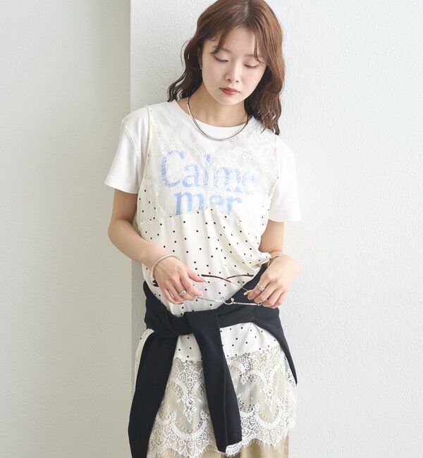  「レースサテンキャミソール」|シャツ・ブラウス|