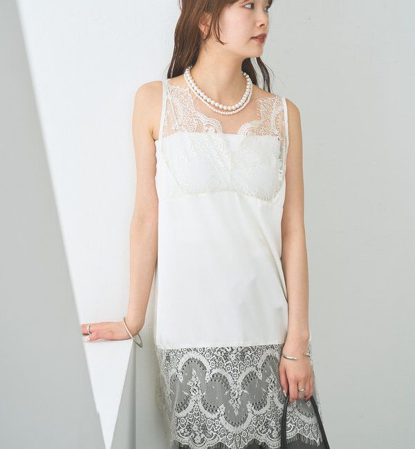  「レースサテンキャミソール」|シャツ・ブラウス|