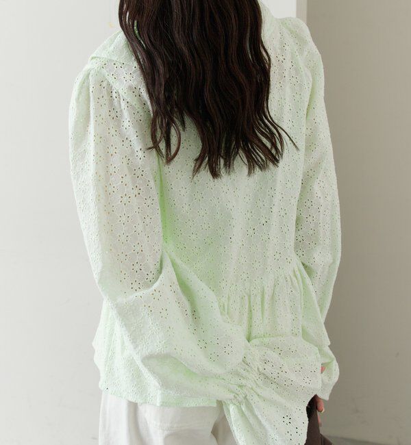  「フラワー刺繍フリルブラウス」|シャツ・ブラウス|