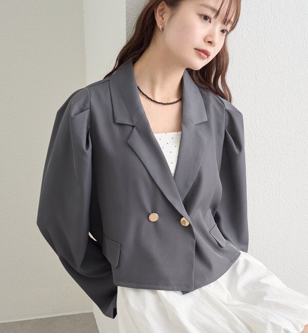  「パフショートジャケット」|その他|チャコールグレー