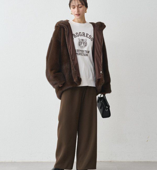  「フードフェイクファーブルゾン」|ベスト・ジレ|