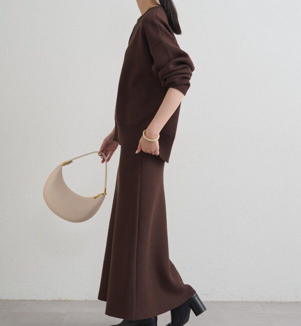  「【@_shirabe.s_コラボ】スウェットライクスキッパーニット」|ニット・セーター|