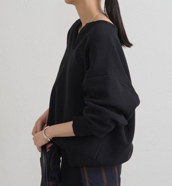  「【@_shirabe.s_コラボ】スウェットライクスキッパーニット」|ニット・セーター|