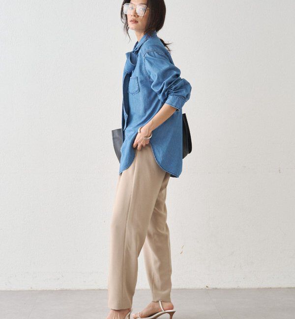  「ライトデニムボウタイブラウス」|シャツ・ブラウス|