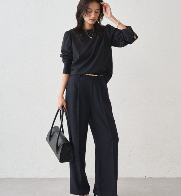  「【Atelier N5/アトリエヌメロサンク】パフスリーブクルーブラウス」|シャツ・ブラウス|