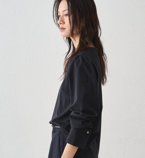  「【Atelier N5/アトリエヌメロサンク】パフスリーブクルーブラウス」|シャツ・ブラウス|