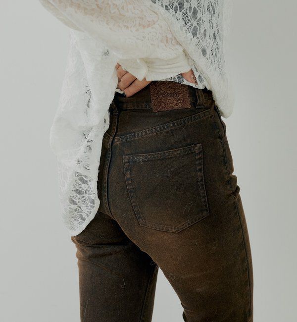  「パッチ付きフレアデニム」|デニム|