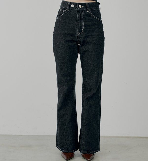  「パッチ付きフレアデニム」|デニム|