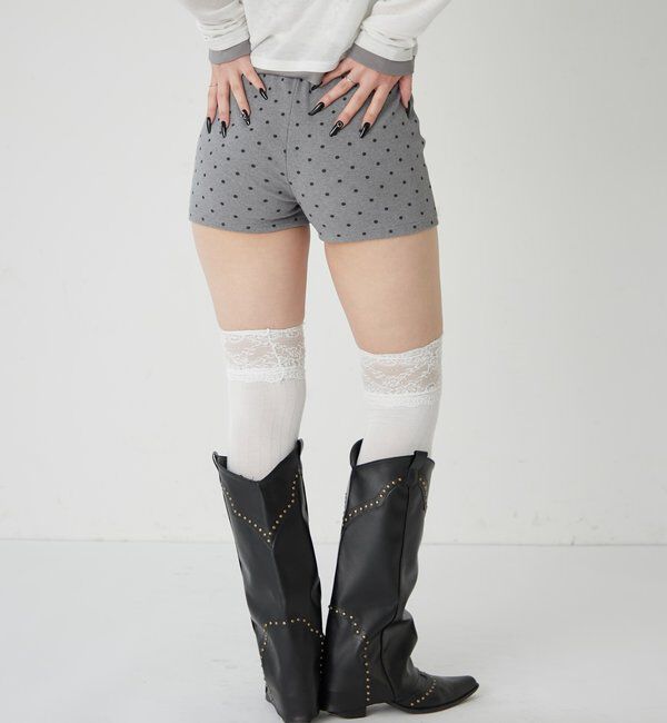  「【SLOPPY/スロッピー】リブショートパンツ」|チノ|