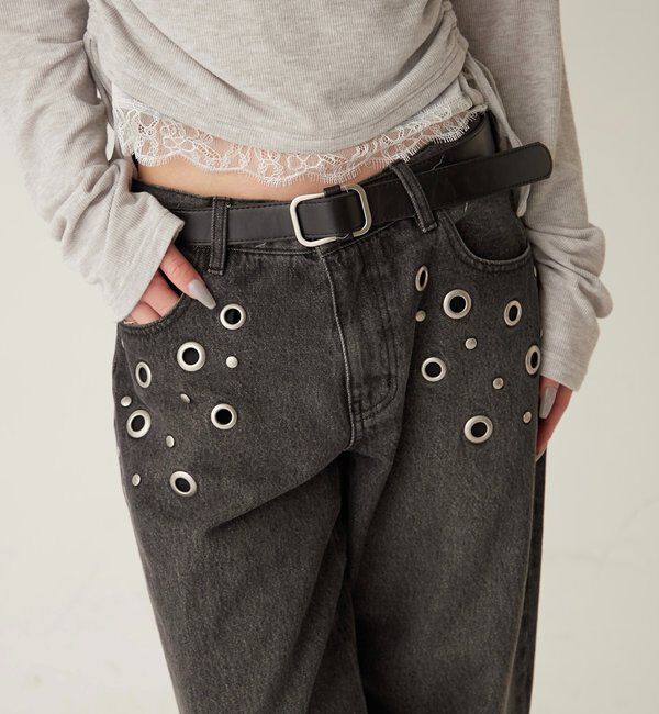  「アイレットローライズデニム」|デニム|