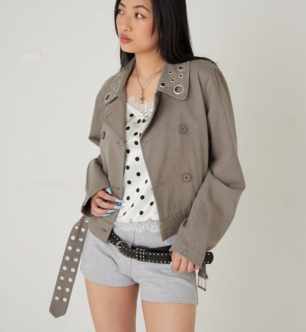  「アイレットショートPジャケット」|ブルゾン・スタジャン|