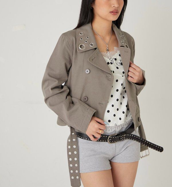  「アイレットショートPジャケット」|ブルゾン・スタジャン|