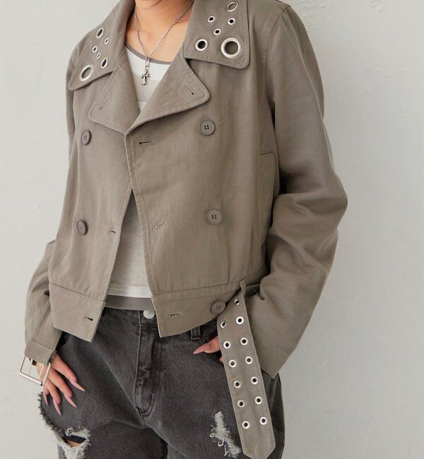  「アイレットショートPジャケット」|ブルゾン・スタジャン|