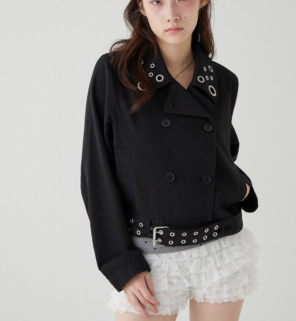  「アイレットショートPジャケット」|ブルゾン・スタジャン|