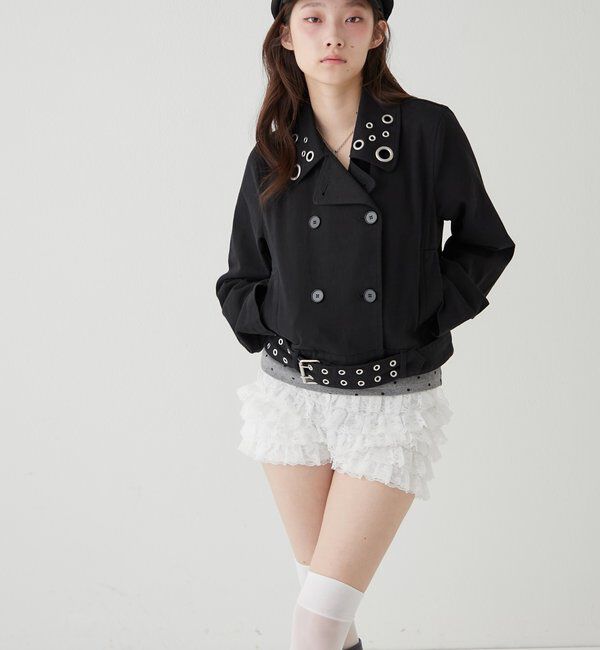  「アイレットショートPジャケット」|ブルゾン・スタジャン|