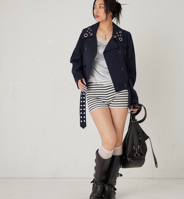  「アイレットショートPジャケット」|ブルゾン・スタジャン|