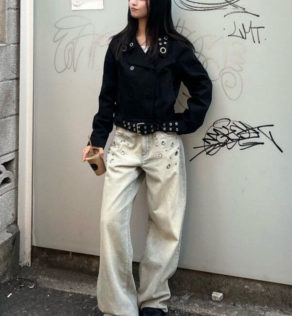  「アイレットショートPジャケット」|ブルゾン・スタジャン|