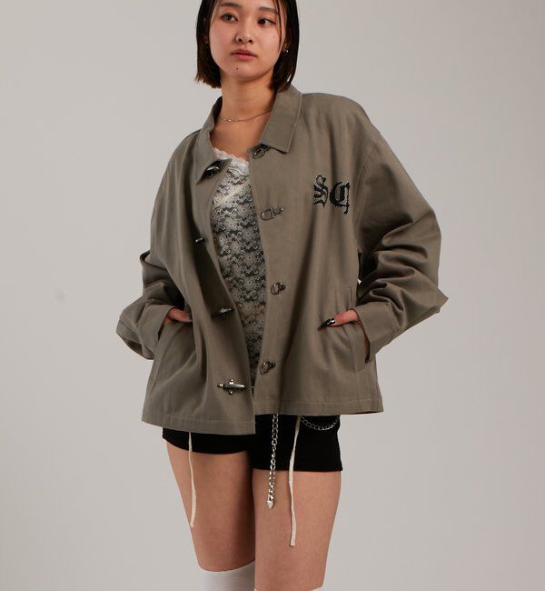  「【UNISEX】Sourcreamファイヤーマンシャツブルゾン」|シャツ・ブラウス|