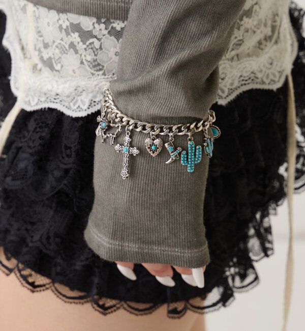  「モチーフターコイズブレスレット」|ブレスレット・バングル|シルバー