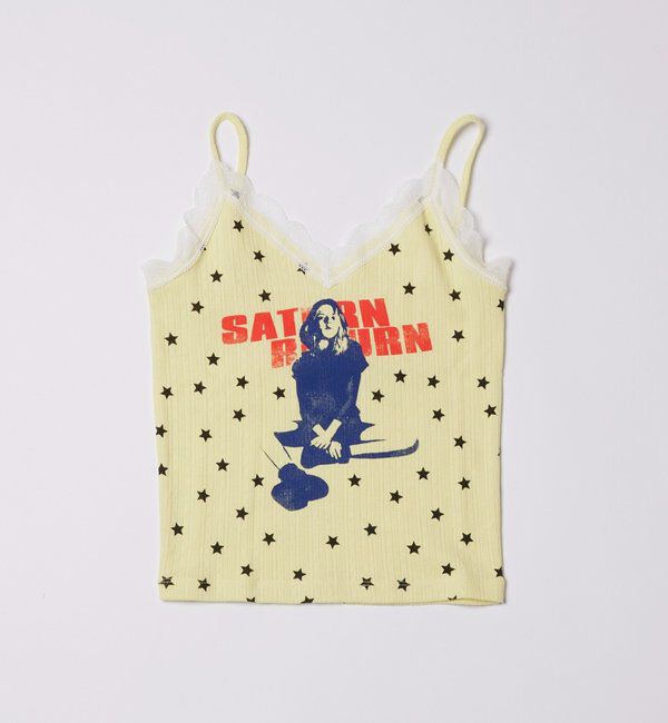  「【WEB限定】シャーロットパターンメッシュスターキャミ」|キャミソール|イエロー