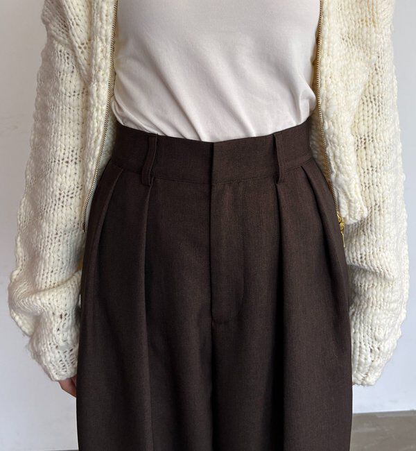  「【累計2万本突破！】【低身長・高身長サイズあり】2タックワイドパンツ」|チノ|