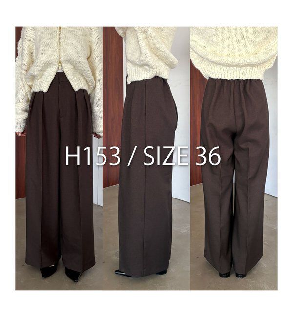  「【累計2万本突破！】【低身長・高身長サイズあり】2タックワイドパンツ」|チノ|