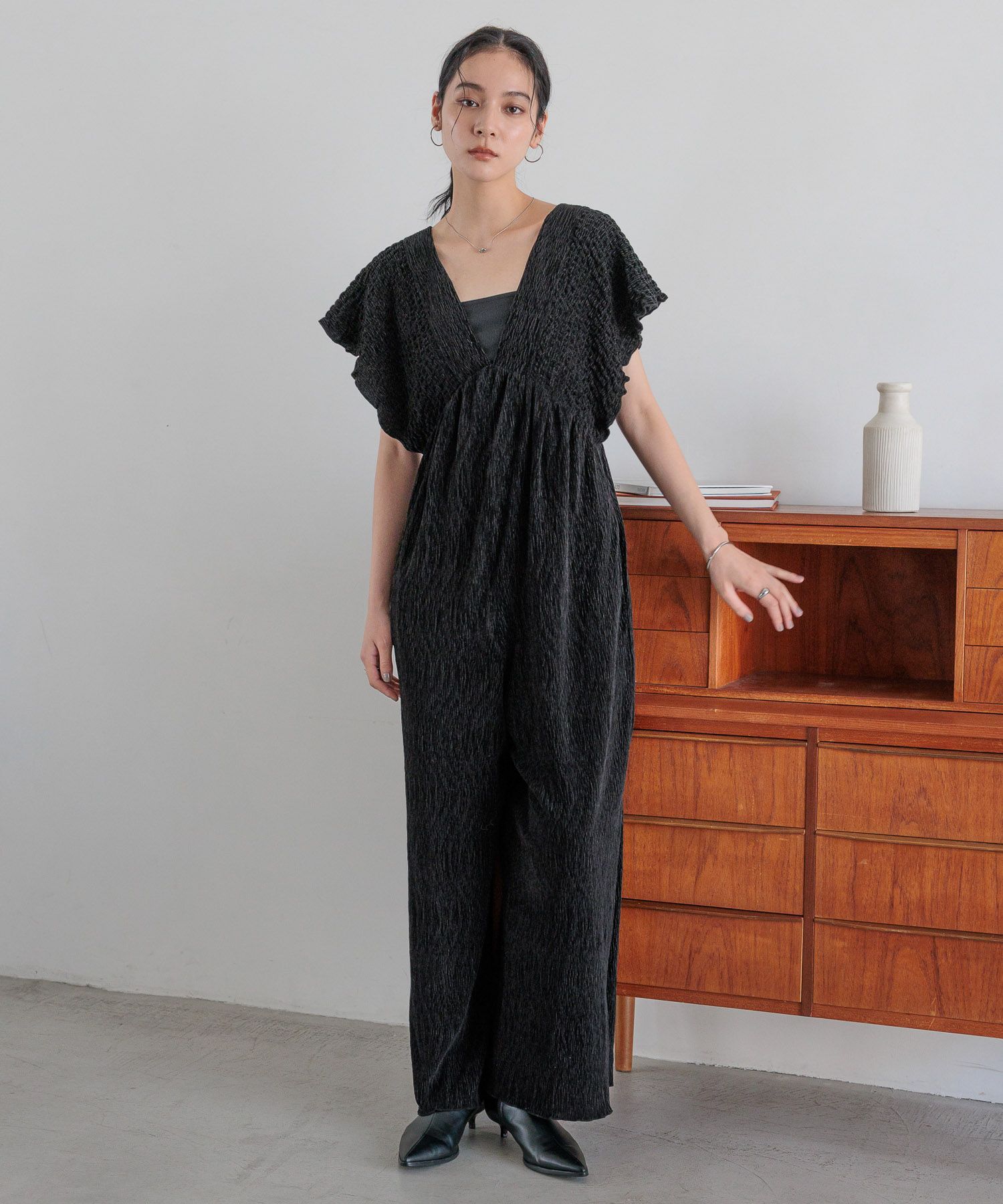 LOWRYS FARM「シャーリングベロアサロペ」|ワンピース|