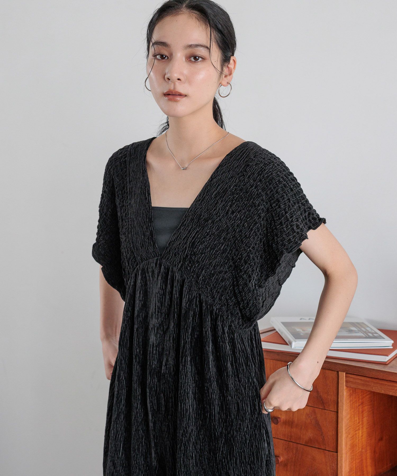 LOWRYS FARM「シャーリングベロアサロペ」|ワンピース|