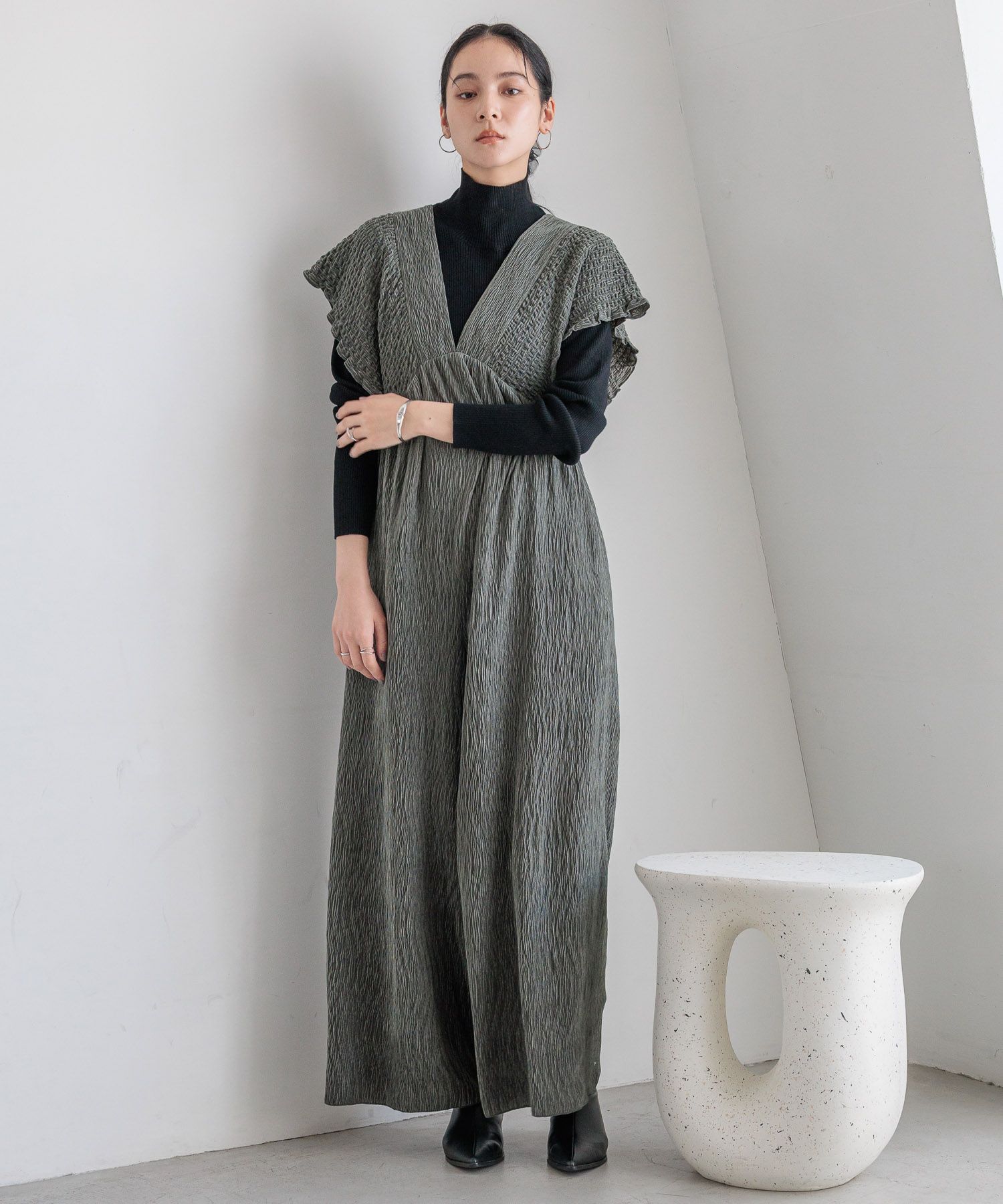 LOWRYS FARM「シャーリングベロアサロペ」|ワンピース|