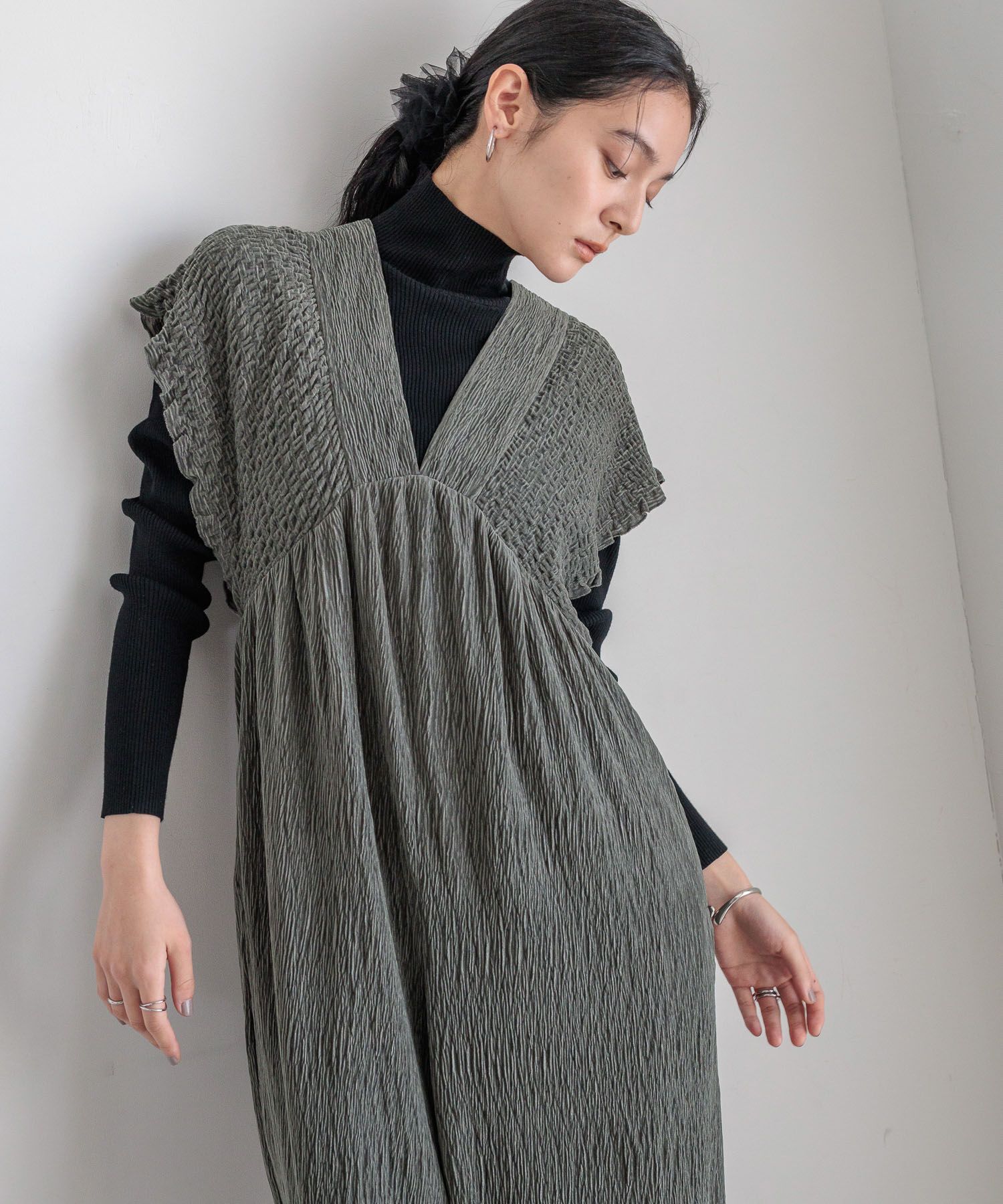 LOWRYS FARM「シャーリングベロアサロペ」|ワンピース|