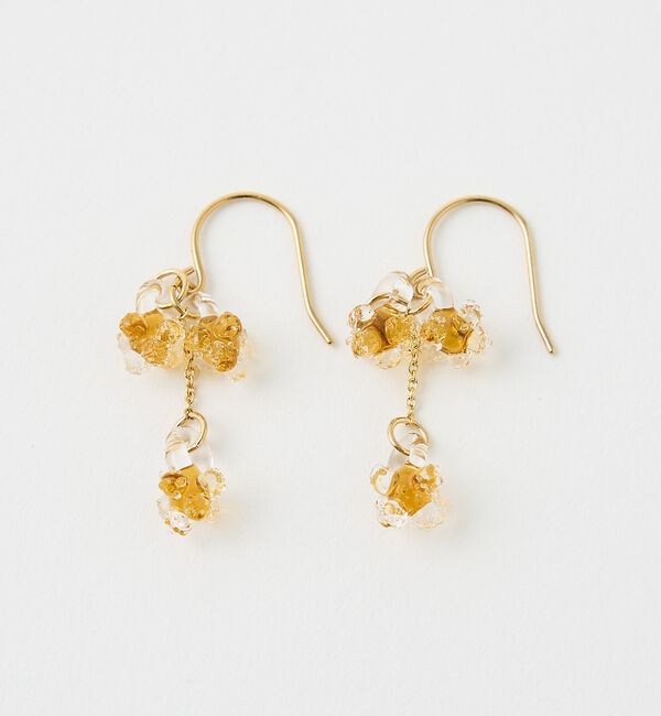 collex「【HARIO Lampwork Factory】ピアス ひとふさのミモザ」|ピアス|