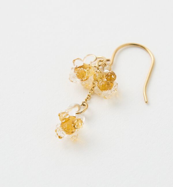collex「【HARIO Lampwork Factory】ピアス ひとふさのミモザ」|ピアス|
