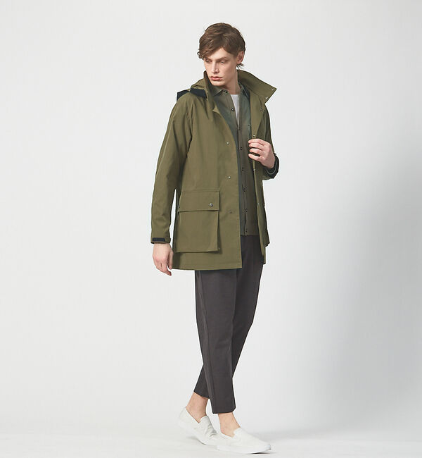 ABAHOUSE「【フード取外可】タスラン ストレッチ コート / スプリングコート」|アウトドア|