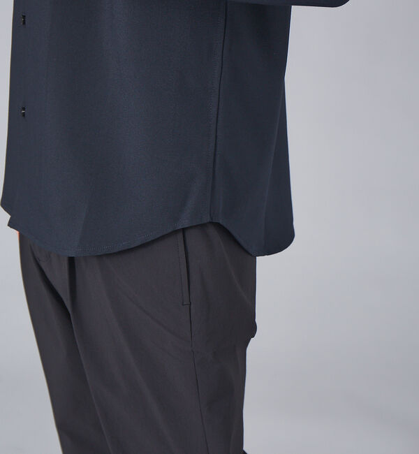 ABAHOUSE「【定番】ストレッチ ノーカラー Vネック シャツ」|シャツ・ブラウス|